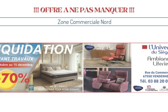 Liquidation totale avant travaux – Univers du siège